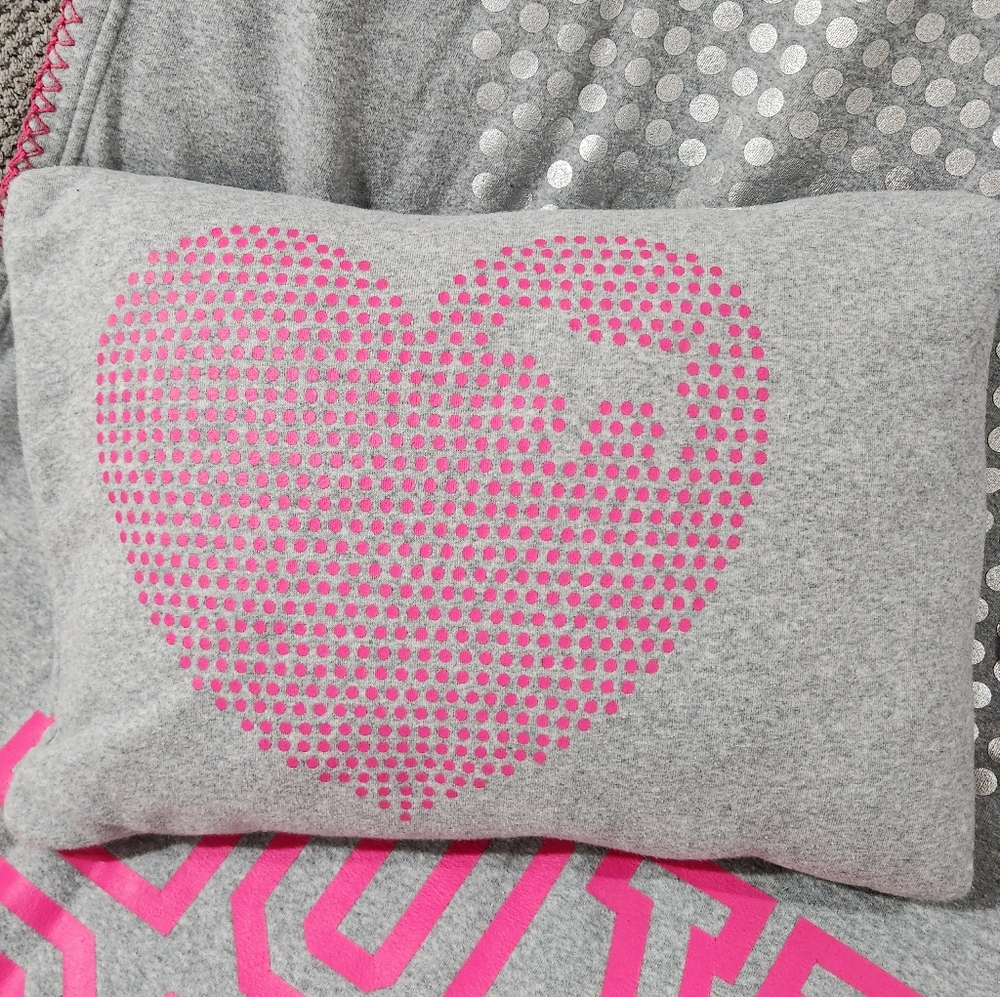 Vintage Victoria's Secret VS PINK Pillow & Blanket Travel Bag Set Monogram Dog - Picture 3 of 11